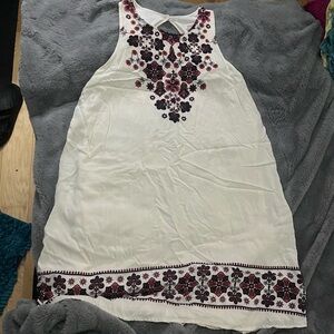 Xhileration white Boho Embroidered sleeveless dress Size XL
